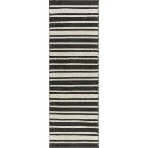 Frenshe Interiors x Rugs USA - Bowery Striped Wool Indoor Area Rug - 1 of 4