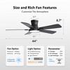 Siljoy Ceiling Fans with Lights, 44 Inch Flush Mount Ceiling Fan, Remote Control, Reversible, 3CCT, Dimmable, Black - 2 of 4