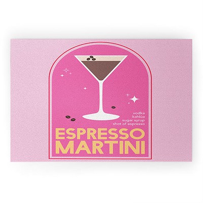 April Lane Art Espresso Martini Cocktail I 36" x 24" Welcome Mat - Society6