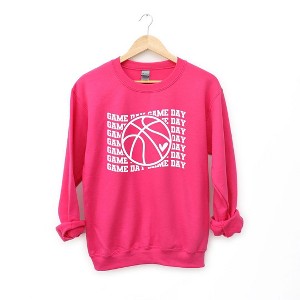 Simply Sage Market Women's Graphic Sweatshirt Basketball Game Day Stacked - 1 of 3