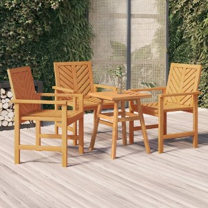 vidaXL Patio Dining Chairs 3 pcs Solid Wood Acacia - 1 of 4