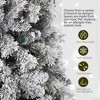 6 FT/ 7.5 FT Christmas Tree , Prelit Snow Flocked Christmas Tree with Foldable Metal Base, Artificial Christmas Tree - 2 of 4