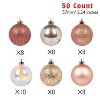 Every Day is Christmas Round 50ct 2.24"/57mm Shatterproof Christmas Tree Ornaments Set, Christmas Tree Balls Decoration - 3 of 4