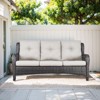 Gymojoy Outdoor 3-Seat Sofa PE Wicker Sofa Rattan Patio Sofa Couch For Garden - 4 of 4
