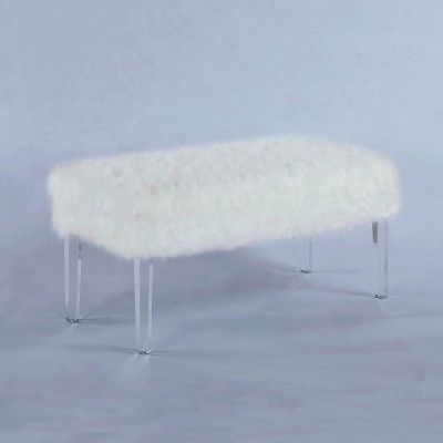 faux fur ottoman target