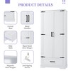 69-Inch Tall Bathroom Storage Cabinet with 2 Doors, 1 Drawer, Adjustable Shelves & Anti-Tip Device, Freestanding Organizer - 2 of 4