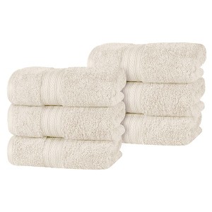 Cotton Plush Soft Highly-Absorbent Heavyweight Luxury Hand Towel Set of 6 by Blue Nile Mills - 1 of 4
