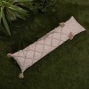 Tan Braided Accents 12X46 Hand Woven Filled Outdoor Pillow - Foreside Home & Garden - 2 of 4