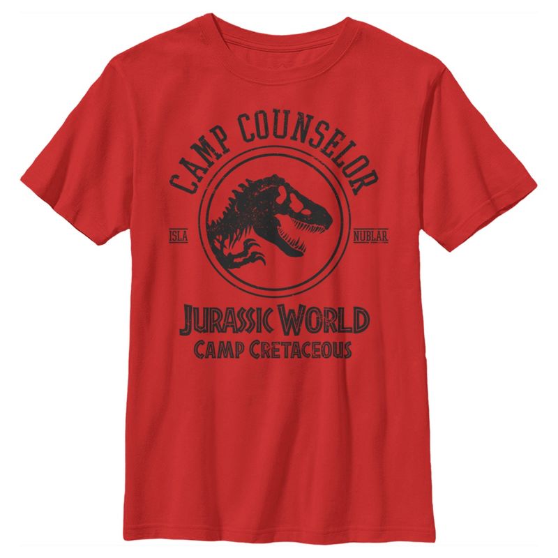 Boy's Jurassic World: Camp Cretaceous Camp Counselor Logo T-Shirt, 1 of 5