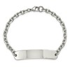 Black Bow Jewelry Women's Stainless Steel Cable Link I.D. Bracelet, 8 Inch - 3 of 4