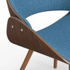 WyndenHall Malone Bentwood Dining Chair with Wood Back Blue: Upholstered Linen, Plywood Frame, Foam Fill - image 4 of 4