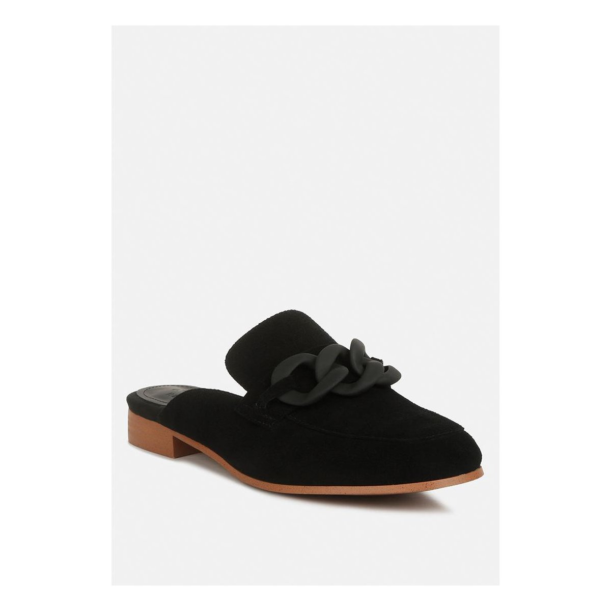 Женские туфли Rag & Co Womens Krizia Chunky Chain Suede Slip On Loafers 8 — фото 2