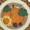 Earth Rugs Farmhouse Fall Table Trivet – Hand-Stenciled Pumpkin & Sunflower Jute Mat - 3 of 3