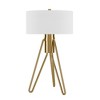 Hudson and Canal 25" Tall 2-Light Tripod Table Lamp with Fabric Shade - 2 of 4