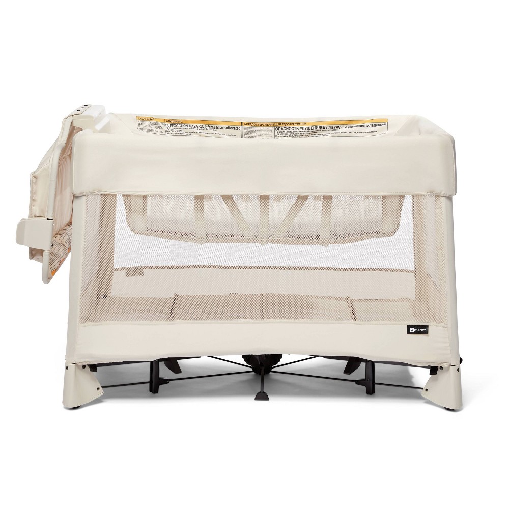 4moms Breeze Plus Playard Easy, One-Handed Setup with Removable Bassinet & Flip Changer - Birch