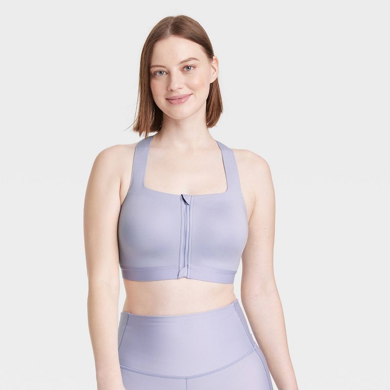 Women's Sculpt High Support Zip Front Sports Bra - All In Motion™, 3 of 6