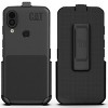 Nakedcellphone Belt Clip Holster Case with Stand for CAT S62 Pro Phone - Black - 3 of 4