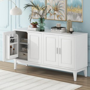 Areol Minimalist Style Storage Cabinet With 4 Doors,Indoor Furniture,Living Room Cabinet With Adjustable Shelf -Maison Boucle - 1 of 4