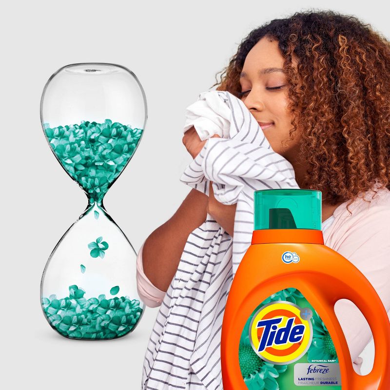 Tide Plus Febreze Freshness Botanical Rain HE Turbo Clean Liquid Laundry Detergent - 84 fl oz, 6 of 12