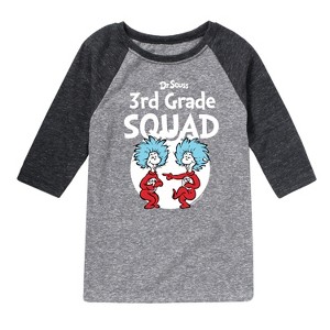 Boys' - Dr. Seuss - 3rd Grade Squad Thing 1 and Thing 2 Raglan Graphic T-Shirt - 1 of 4