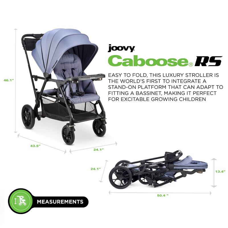 Joovy Caboose RS Premium Sit And Stand Double Stroller, 3 of 5