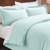 Flannel Cotton Modern Solid Fuzzy Duvet Cover Set With Pillow Shams by Blue Nile Mills - 4 of 4