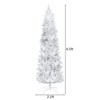 Angel Sar 6.5ft Flocked White Christmas Tree with 719 Branches, Realistic Snow-Covered PVC Artificial Tree with Metal Base - 3 of 4