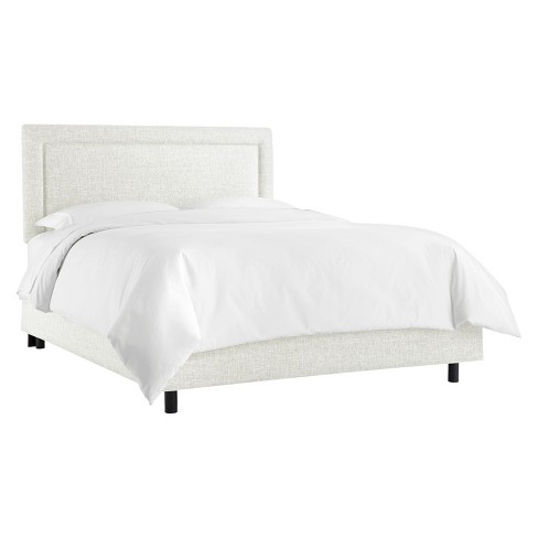 White upholstered deals bed full