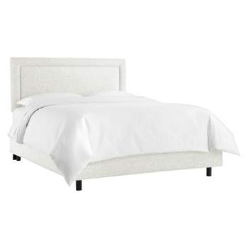 Full Empire Linen Upholstered Bed White - Skyline Furniture