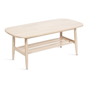 Kate and Laurel Niles Wood Coffee Table, 44x22x18, Natural - 1 of 4