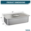 6 Pack Full Size Steam Table Pans, Stainless Steel Restaurant Commercial Trays Steam Food Containers for Chafing Dish Buffet - 2 of 4