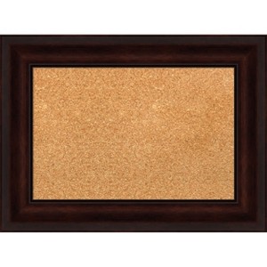 Amanti Art Coffee Bean Brown Framed Corkboard, Natural Cork - 1 of 4