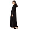 Memoi Women's Full Zip Hooded Robe with Vegan Leather Trim - 2 of 4