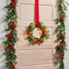 The Lakeside Collection Lighted Poinsettia Greenery Collection - Wreath - image 2 of 2