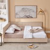 Sapphtopaz Daybed Bed Frame with Tufted Upholstered Sofa Bed with Armrests and Wood Slats Support Beds for Apartment, Bedroom - 3 of 4