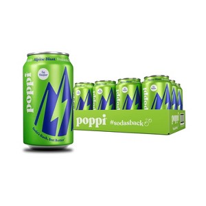Poppi Sparkling Prebiotic with Apple Cider Vinegar, Alpine Blast - 12 Fl Oz (Pack of 12) - 1 of 4
