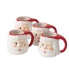 Sullivans Set of 4 Santa Christmas Mugs 4.5"H Red - 4 of 4