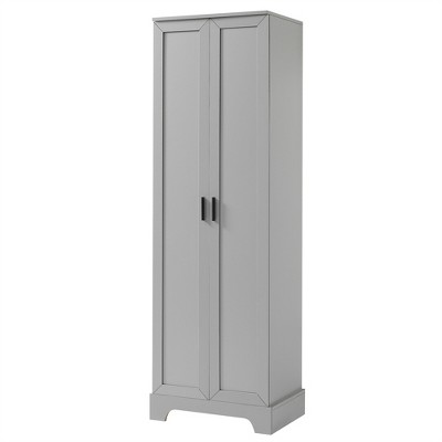 Tramull 2-Door Storage Cabinet with Adjustable Shelves for Bathroom, Office & Home, Easy Assembly