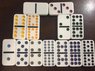 Traditions - Dominos double 12 avec boîte en métal Cardinal Games- Dominos  