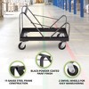 National Public Seating Stackable Cradle Style Chair Dolly with Powder Coated Steel Frame and Caster Wheels, Holds 40 8500 Series Chairs, Black - 3 of 4