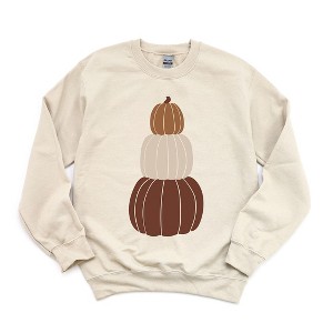 Simply Sage Market Women's Graphic Sweatshirt Pumpkins Stacked - 1 of 2