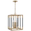 Capital Lighting Bleeker 4 - Light Chandelier in  Aged Brass/Black - 3 of 4