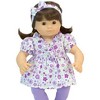 Sophia's - 15" Doll - Floral Top, Leggings & Headband Set - Purple - 3 of 4