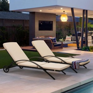 EROMMY Chaise Lounge Chair Outdoor Set of 2 - 1 of 4