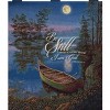 Manual Woodworkers and Weavers Moonlight Bay-3 Wall Hanging, 26x36 Inches, Woven Cotton Nautical Tapestry with Tranquil Coastal Scene - 3 of 3