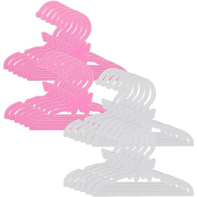 Dress Along Dolly Clothes Hangers for American Girl Doll, White & Pink