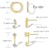 Gold Earrings for Women, 14k Gold Plated Dangle Huggie Earrings for Women Trendy Dainty Gold Hoop Earring Stacks - 2 of 4