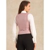 INSPIRE CHIC Women's Vintage Waistcoat Button Up Steampunk Jacquard Sleeveless Suit Vest - 4 of 4