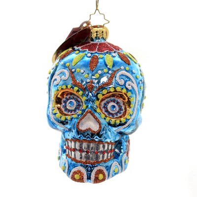Christopher Radko 4.75" Spooky La Calavera Ornament Halloween Day Of Dead  -  Tree Ornaments