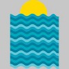Men's Design By Humans Sunset Waves By clingcling T-Shirt - 2 of 4